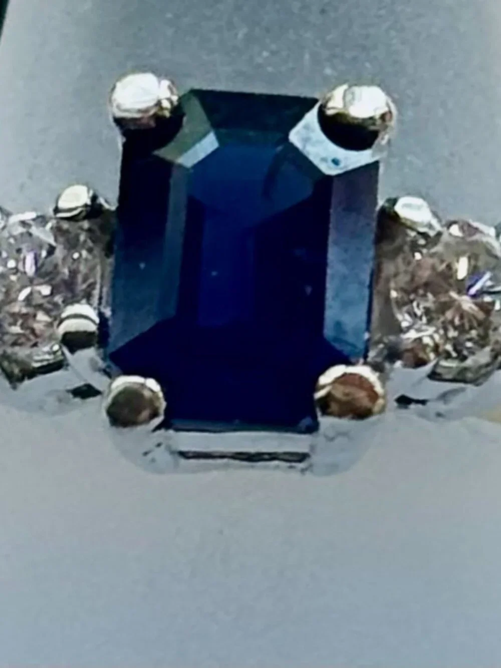 Sapphire diamond ring 14kgold this beautiful